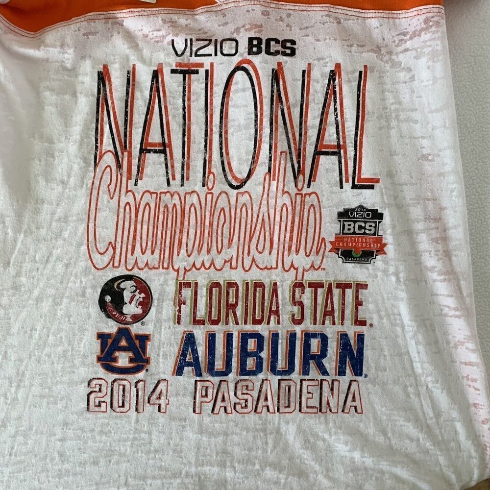 Auburn VNeck Women’s Large Tshirt 2014 Vizio BCS National Championship Pasadena - Picture 2 of 12